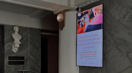 Lobby screen in an office